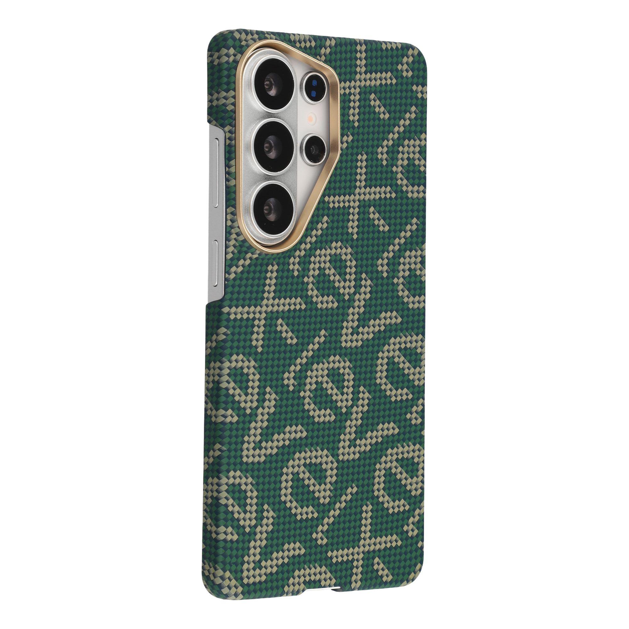 X-LEVEL For Samsung Galaxy S26 Ultra Magnetic Case PC + Metal Phone Back Cover Carbon Fiber Texure