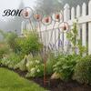 Gartenstecker für Glocken Rustikales Metall mit Glocken, Dekorativer Windspiel, Wetterfeste Landschaftsgestaltungspfähle Widerstandsfähiges Hofkunst-Ornament Außenrasen Terrasse