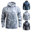 Men's Outdoor Casual Hooded Printed Jacket, Light, Quick-drying, Windproof And Waterproof Sports Windbreaker Jacket