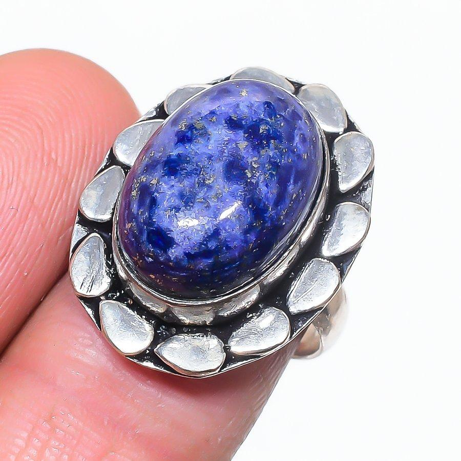 

Lapis Lazuli Handmade 925 Sterling Silver Jewelry Ring Size 7.5 i3k07
