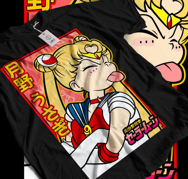 

Comfortable Sailor Moon TShirt Usagi Tsukino Anime Unisexga Graphic Tee 2026 New Cotton Summer Unisex and Women TShirt XL