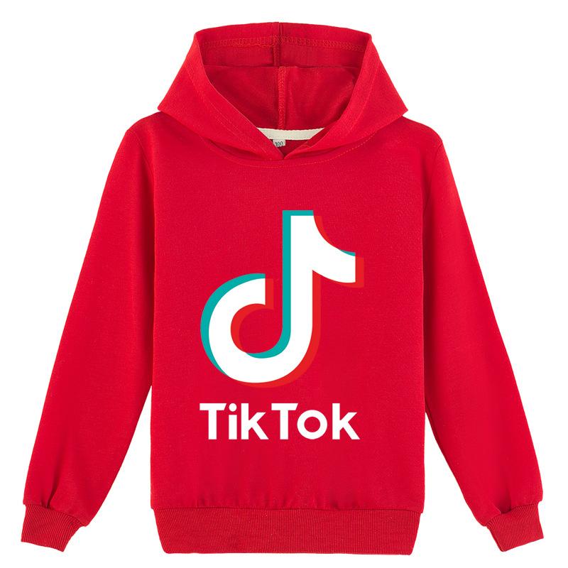 Soft Children Hoodie with Trendy Music Social Media Logo Graphic, Long Sleeve Pullover Sweatshirt for Autumn Winter Daily Casual Sport Wear for Kids