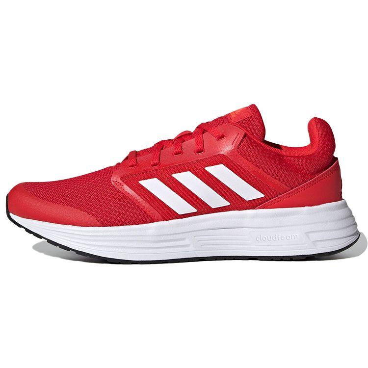 Adidas Galaxy 5 Comfortable Casual Mesh Synthetic Leather Breathable Low-Top Running Shoes Unisex Sneakers Red White FY6721