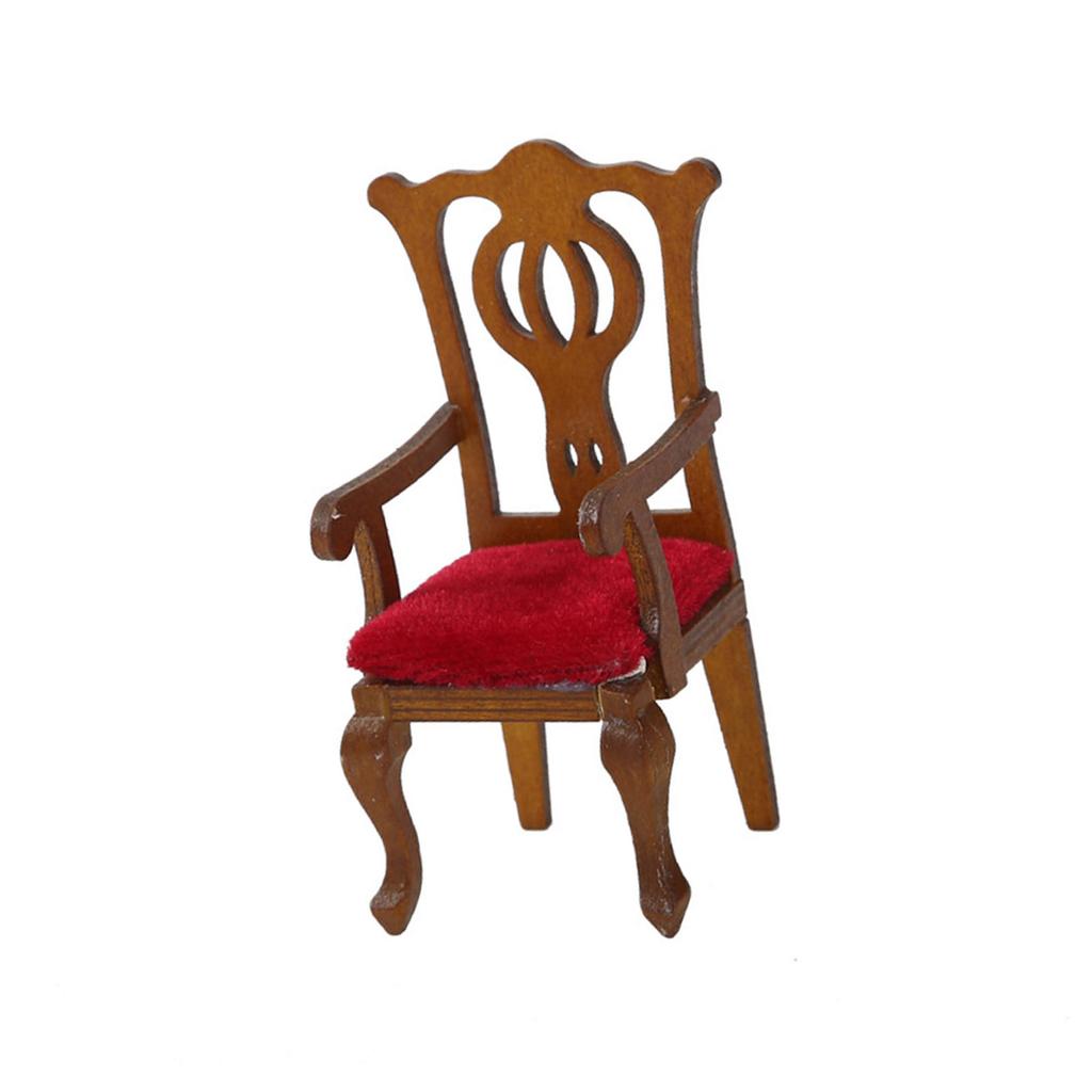 1/12 Dollhouse Miniature Sofa Chair with Cushion Furniture Model Figure For Living Room And Bedroom Scene Decoration