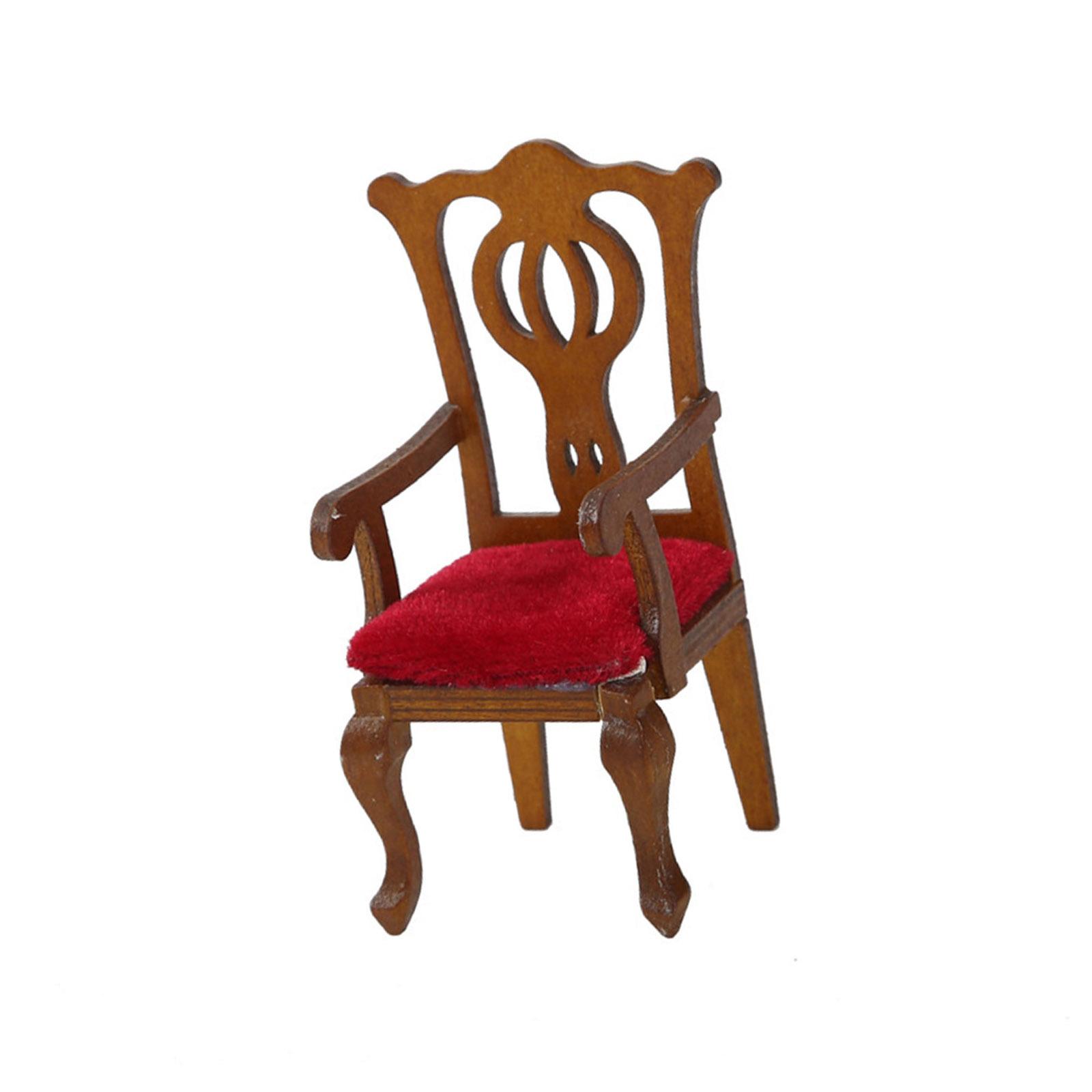 

1/12 Кукольный домик Миниатюрный диван-кресло с подушкой Мебель Модель Фигурка Для украшения сцены гостиной и спальни 2