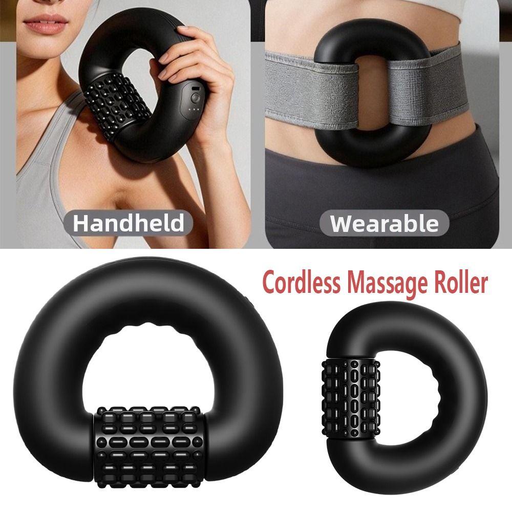Rechargeable Cordless Massage Roller Percussion Rolling Percussive Massager  Muscle Recovery