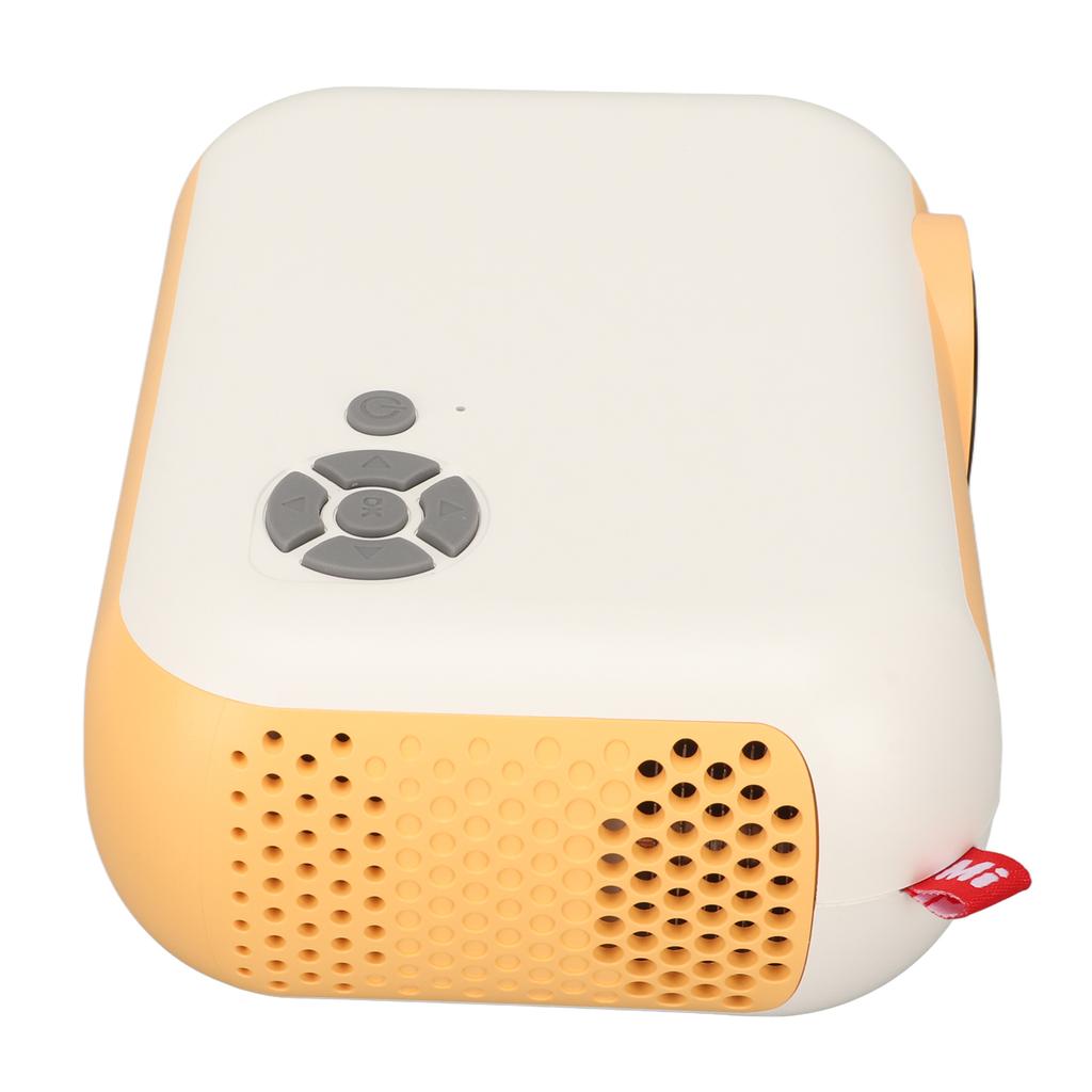 Mini Projector HD 1920x1080 Resolution Projection Distance 0.5 To 3.3M Yellow Portable Projector for Home 100‑240v EU