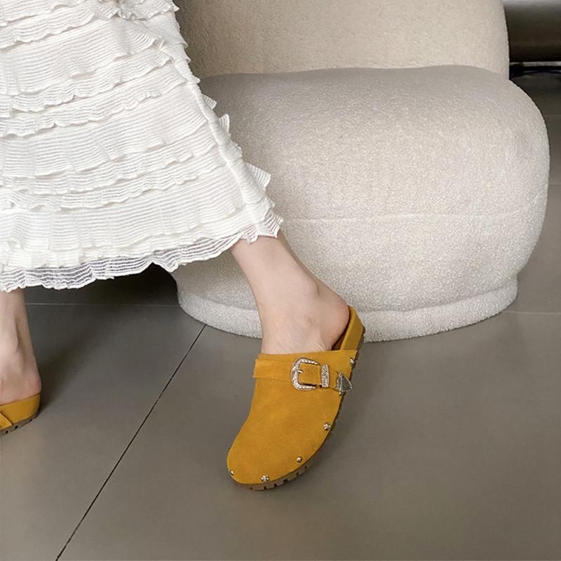Fashion Women Classic Cork Leather Slippers 2025 New Clogs Shoes with Arch Support Trendy Beach Slides Women Shoes Home Mules Slippers