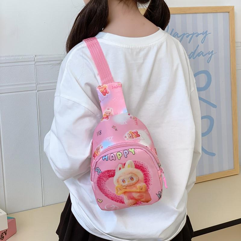 Tecknad Crossbody Bröstväska för Flickor: Nytt modernt myntfodral