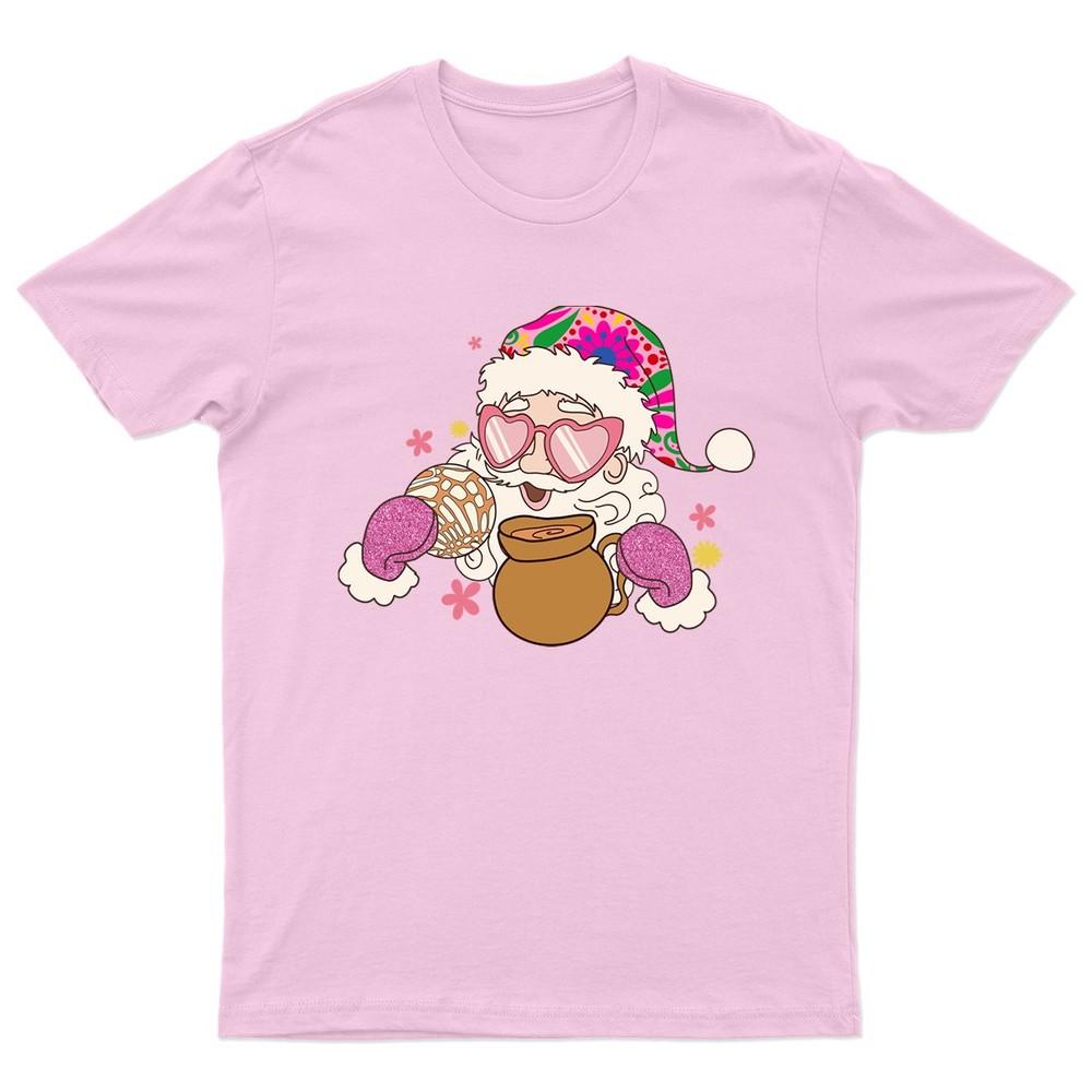 

Cool Santa Coffee Donut TShirt Unisex Gift Retro Seasonal Funny Xmas Claus Unisex T-Shirt S