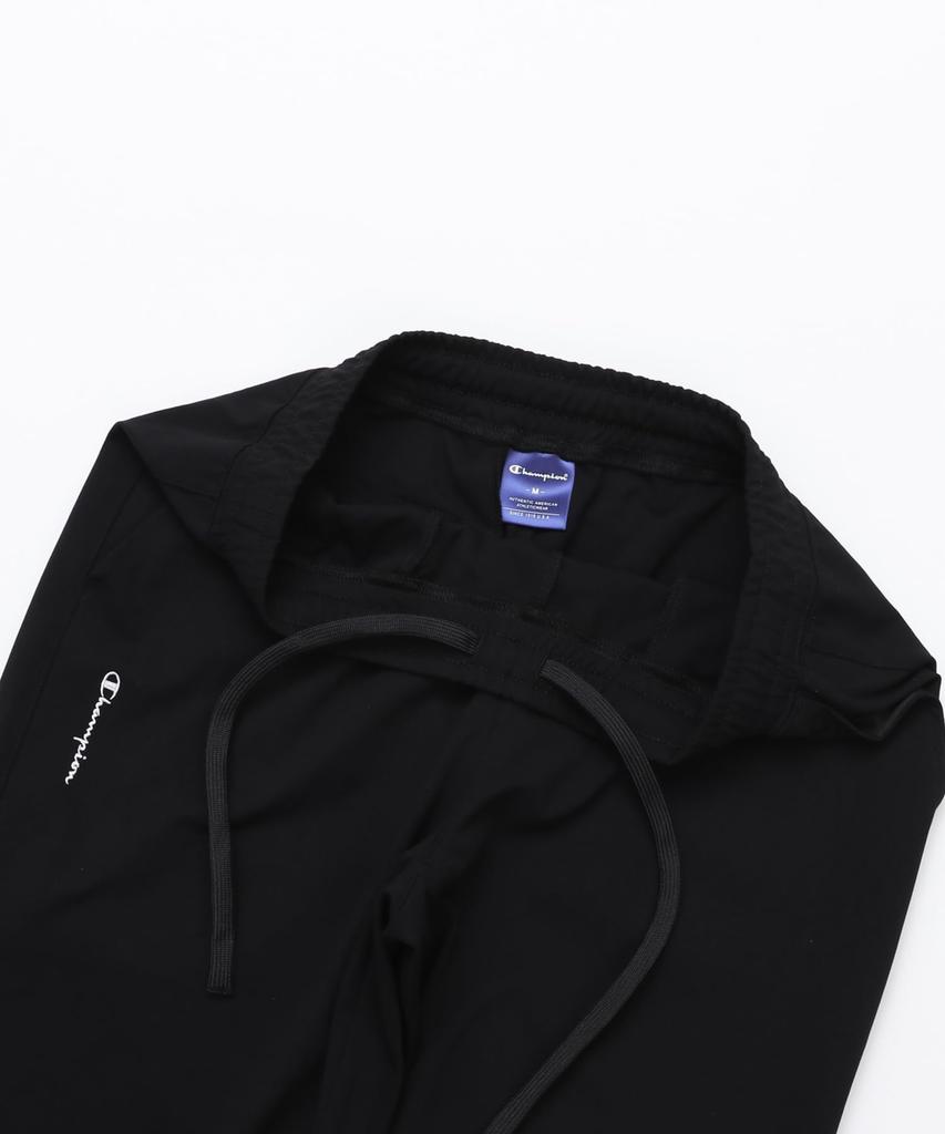 Champion Tech Long Script Black Women's Weave® Pants, CW-BSF01, 100% Polyester, Quick-Drying, Stretch, Logo,