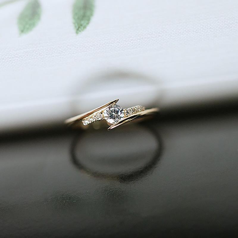 S925 Sterling Silver Korean Fashion Adjustable Twisted Wrap Ring for Index Finger