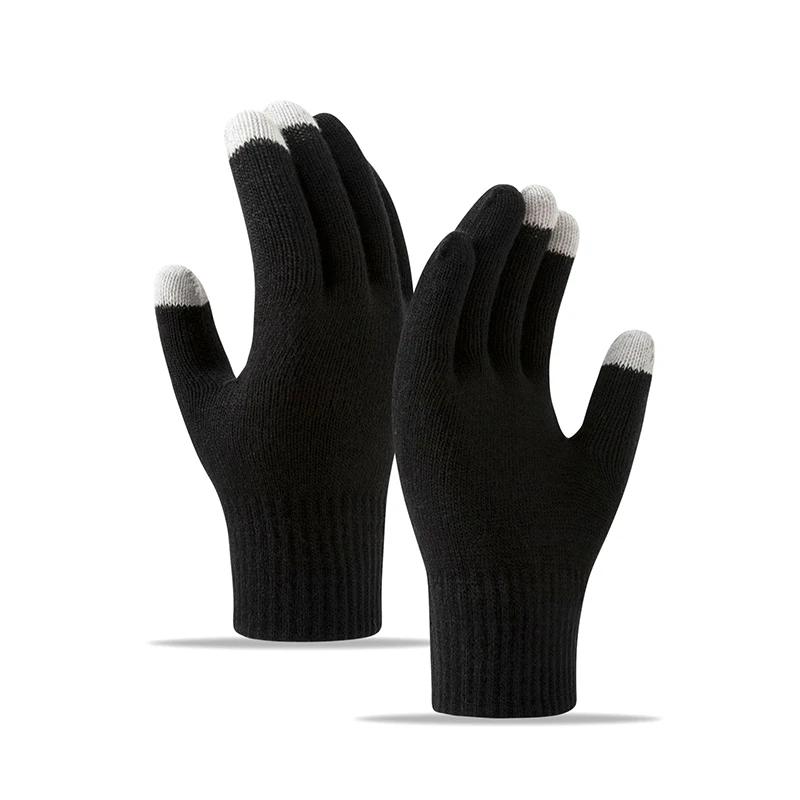 

1 Pair Touchscreen Winter Warm Gloves Cold Weather Knitted Texting Gloves Warm Windproof Driving Mittens Women Men Common Size коричневый