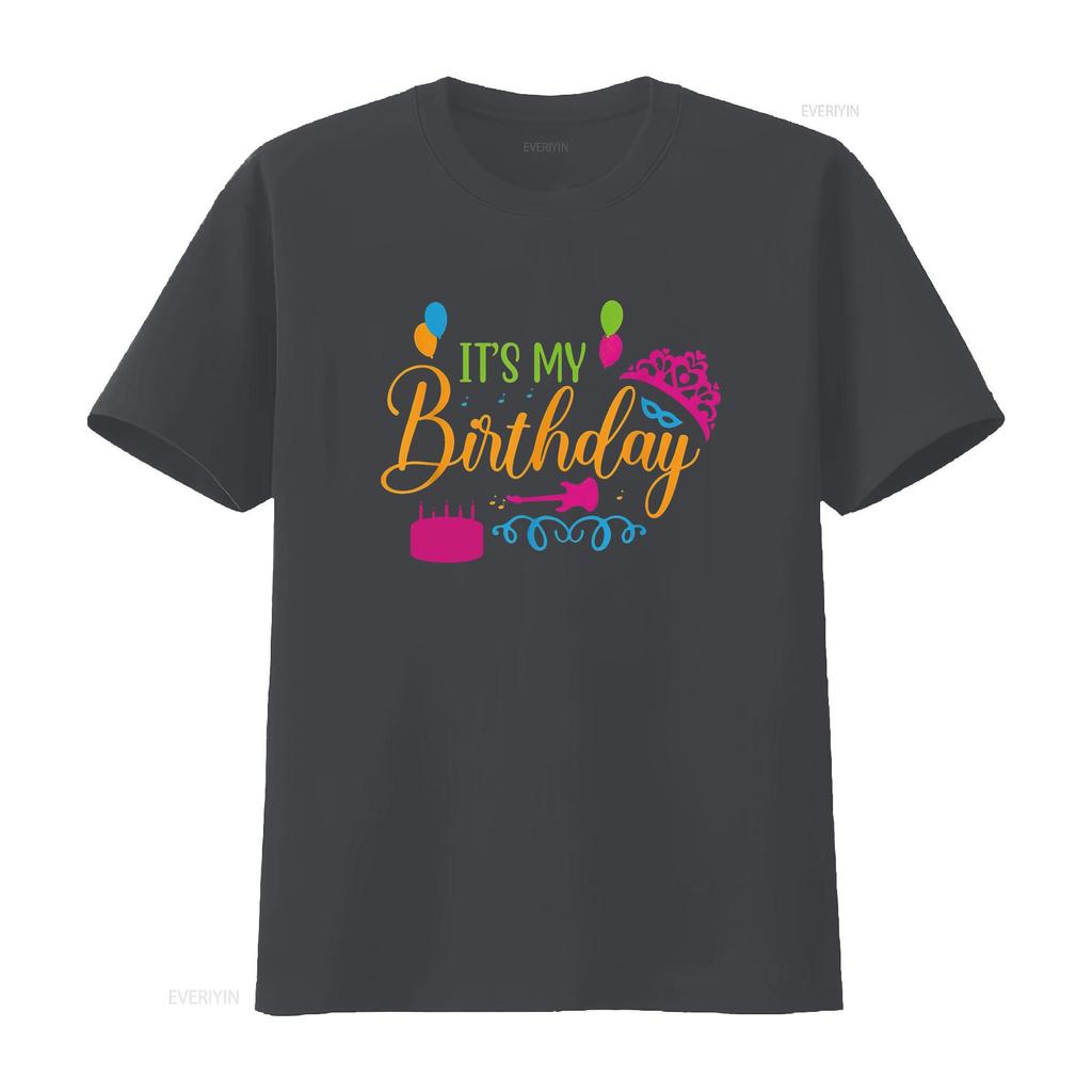 Womens It s My Birthday Happy T Shirt vintage Washed homme Breathable graphic Soft Stretched Comfortable Slightly