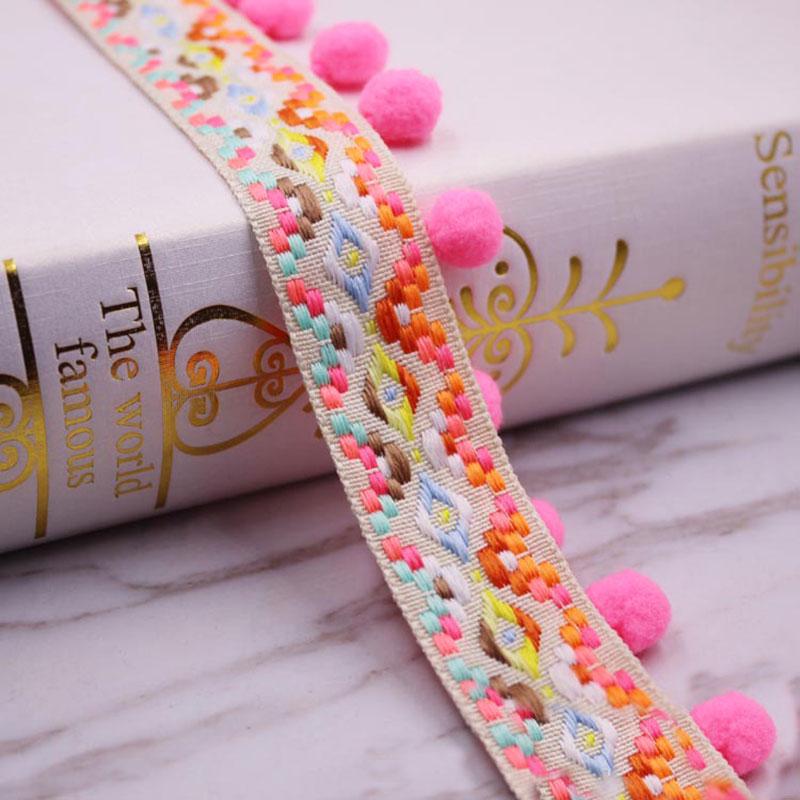1/5/10Yards Pom Pom Trim Lace Fabric MINI Pearl Pompom Fringe Ribbon Sewing Lace Kintted Fabric Handmade DIY Craft Accessories