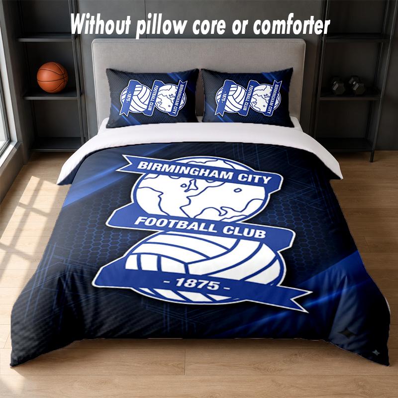 Birmingham City Design Bed Bedding Set 1 Duvet Cover + 2 Pillowcases Soft Breathable Household Bed Linens