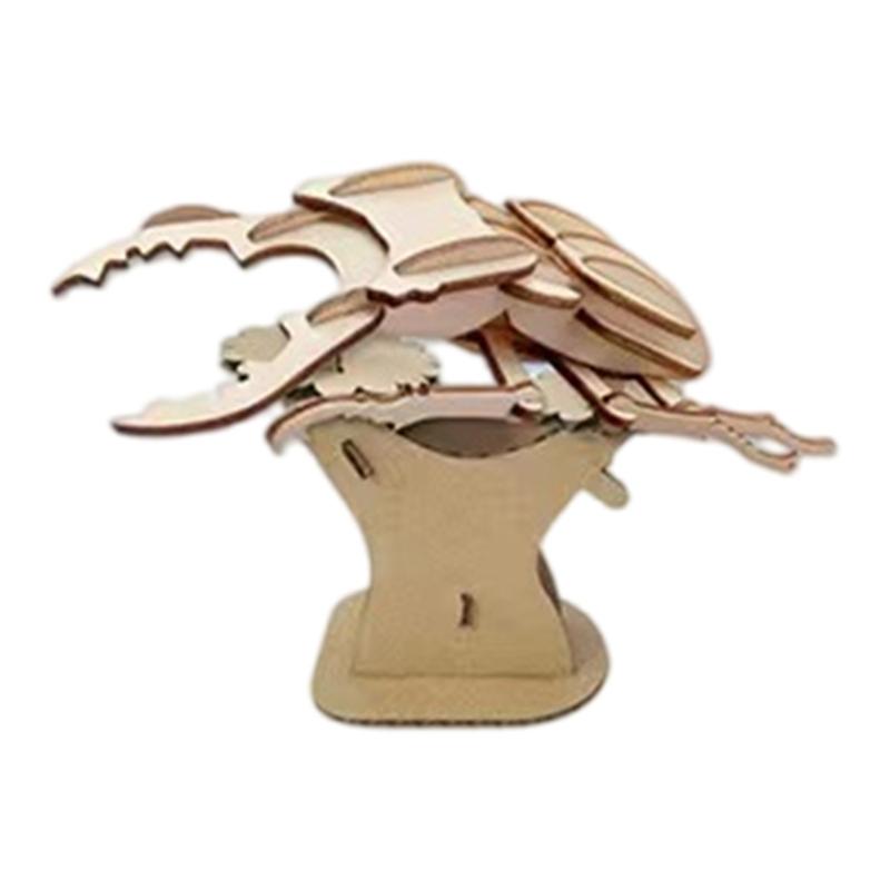 Puzzle 3D din lemn Model Insectă Dezmembrat Set Kituri Blocuri Puzzle pentru Copii și Colecționari Jucărie Educațională pentru Învățare Timpurie
