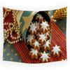 Christmas Santa Claus Decorative Print Pattern Tapestry Home Living Room Bedroom Wall Decoration Background Fabric Tapestry