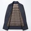 2025 Men's Autumn/Winter Wool Coat with Detachable Down Liner