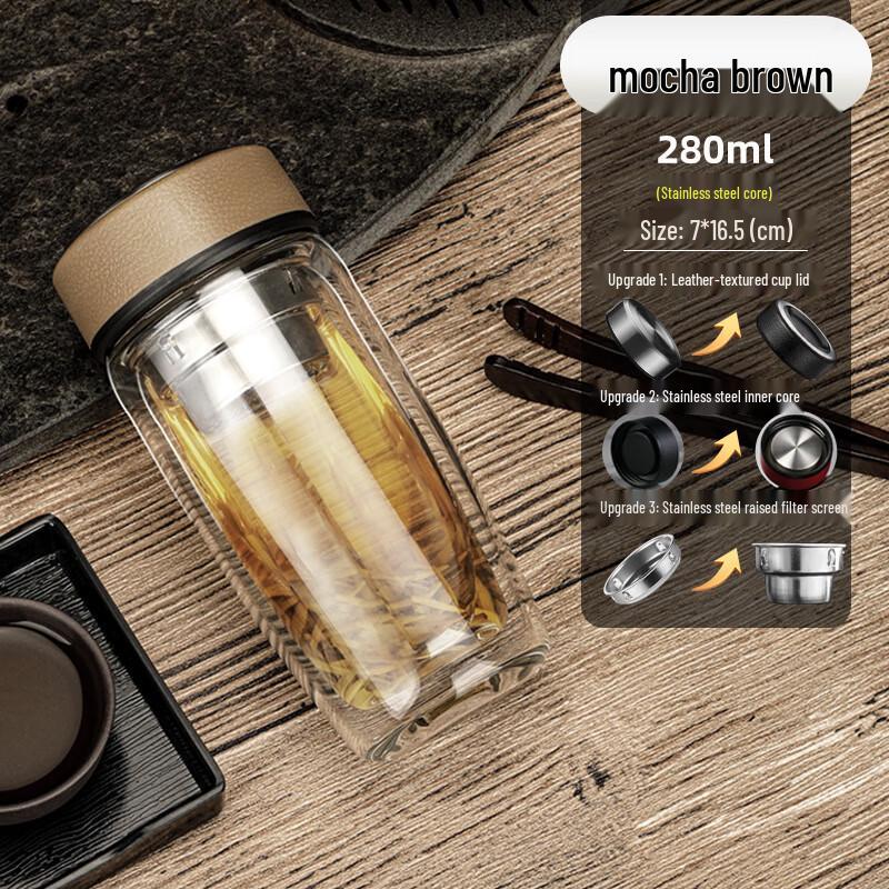 MINGHUI MH1166 Double-Layer Glass Mug