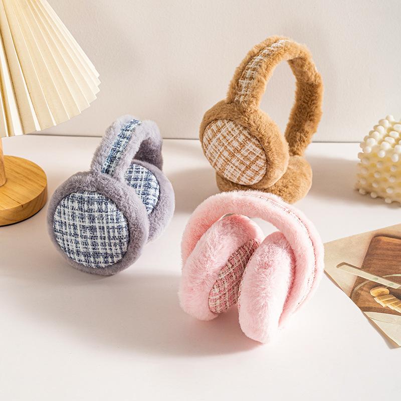 Orecchie da Animale Carine Morbide Paraorecchie Forma di Hamburger Accessori Abbigliamento Borsa Orsetto Peluche Paraorecchie Pieghevoli