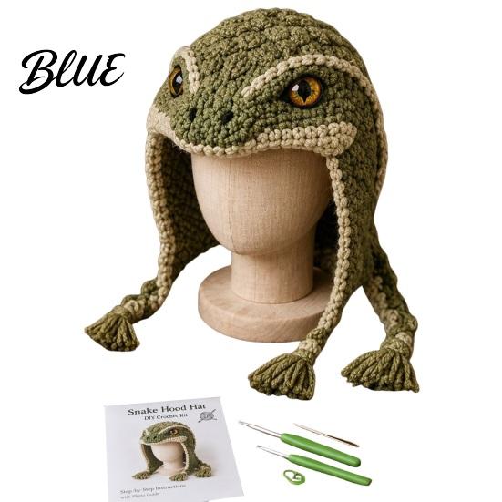 Animal Shaped Hat for Making DIY Earflap Crochet Kit Pattern Hood Soft Yarn Cute Craft