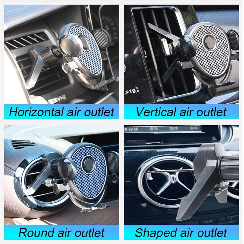 SEAMETAL Car Phone Holder For Air Vent Portable Car Mount Stand GPS Auto Clip Smartphone Bracket for iPhone Samsung Xiaomi
