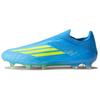 F50 ELITE Comfortable FG Firm Ground Support Soccer Shoes Unisex Glossy Finish Blue JR6461