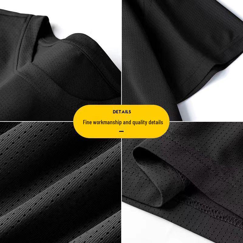 Men's Lightweight Quick-Dry Ice Silk Mesh T-Shirt - Summer 2026 Collection