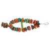 Bird Chewing Toy Beak Grinding Tear Resistant Wooden Bird Cage Toy with Hook for Medium Large Parrots Colorful