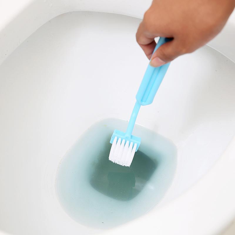 Toilet Toilet Brush Plus Long Handle Brush To Remove Dead Ends, Cleaning Brush V-shaped Plastic Toilet, Curved Brush On the Inside of the Toilet