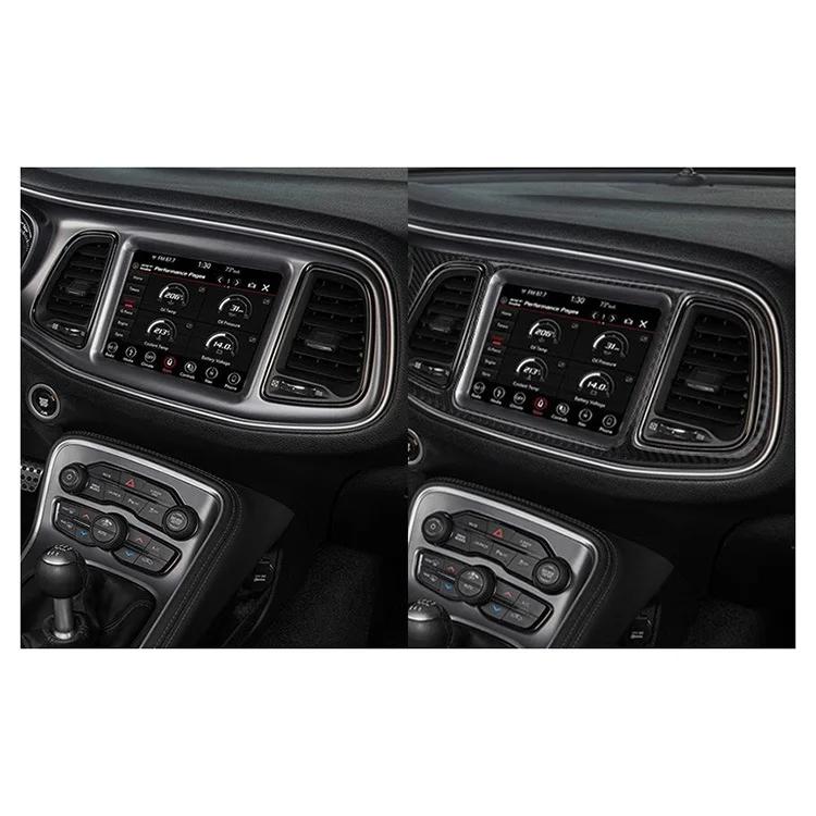 For Dodge Challenge 2015-2024 Accessories Carbon Fiber Interior Central Control Instrument Panel Decoration Sticker 5D