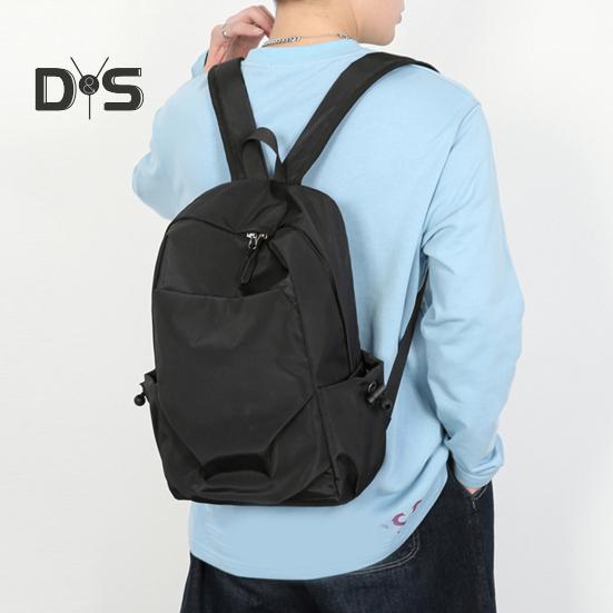 Einfarbiger Rucksack für Damen und Herren, wasserdichte Schultasche aus Oxford-Stoff, leichter Rucksack mit verstellbaren Trägern für Arbeit, Reisen und Outdoor