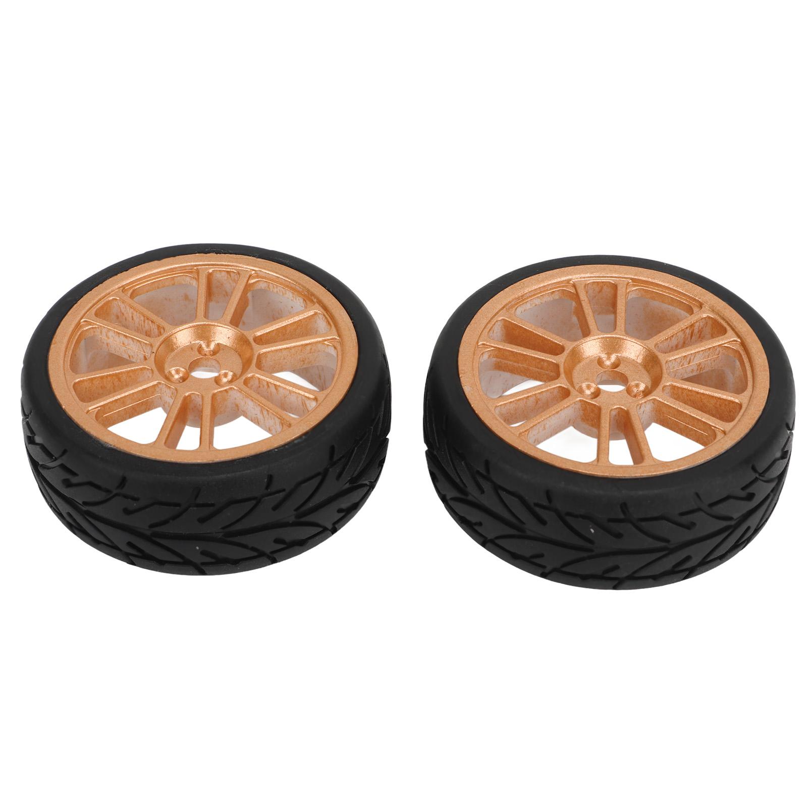 

2Pcs RC Car Tires Wheel Rims Nylon Oil Injected Rubber Tire Replacement for ZD Racing 116 S16 EX16