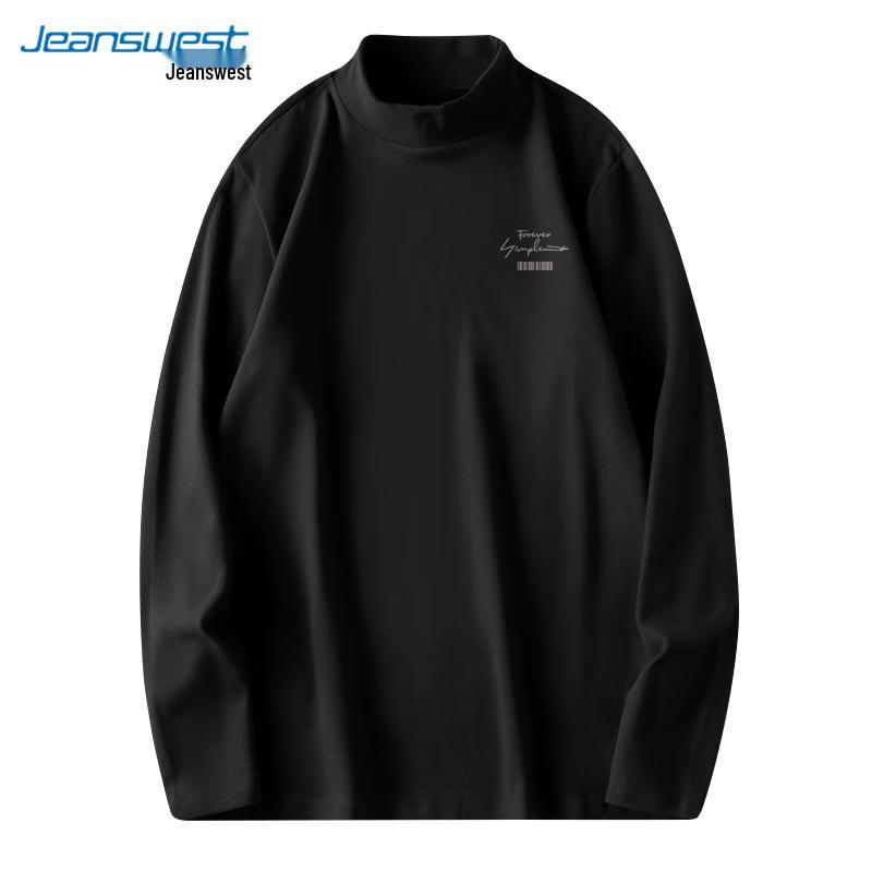 Jeanswest Men's Thermal High-Collar Long-Sleeve T-Shirt