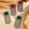 Exquisite 2023 Women's Rhinestone Tassel Earrings with European & American Light Luxury Style