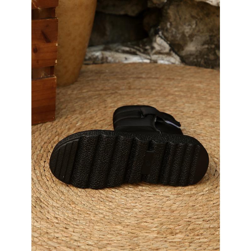 Women's Plus Size Fleece-Lined Winter Boots, Waterproof Non-Slip Snow Boots, Thick Sole Warm Knee-High Shoes
