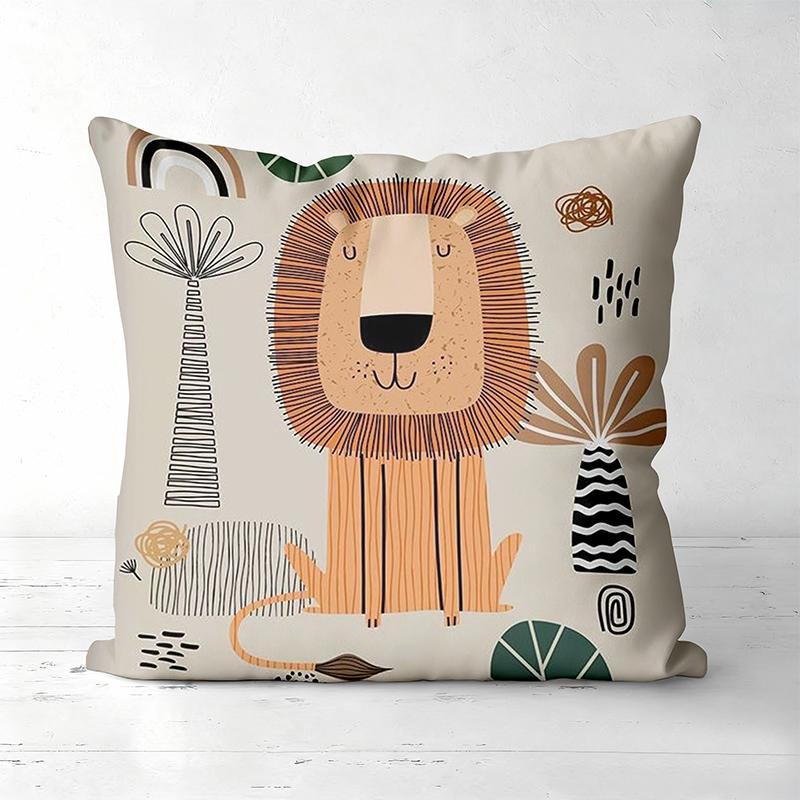 Cute Animal Patterned Cushions for Home Decor Polyester pillowcase, sofa decorative cushion cov Headboard Pillow