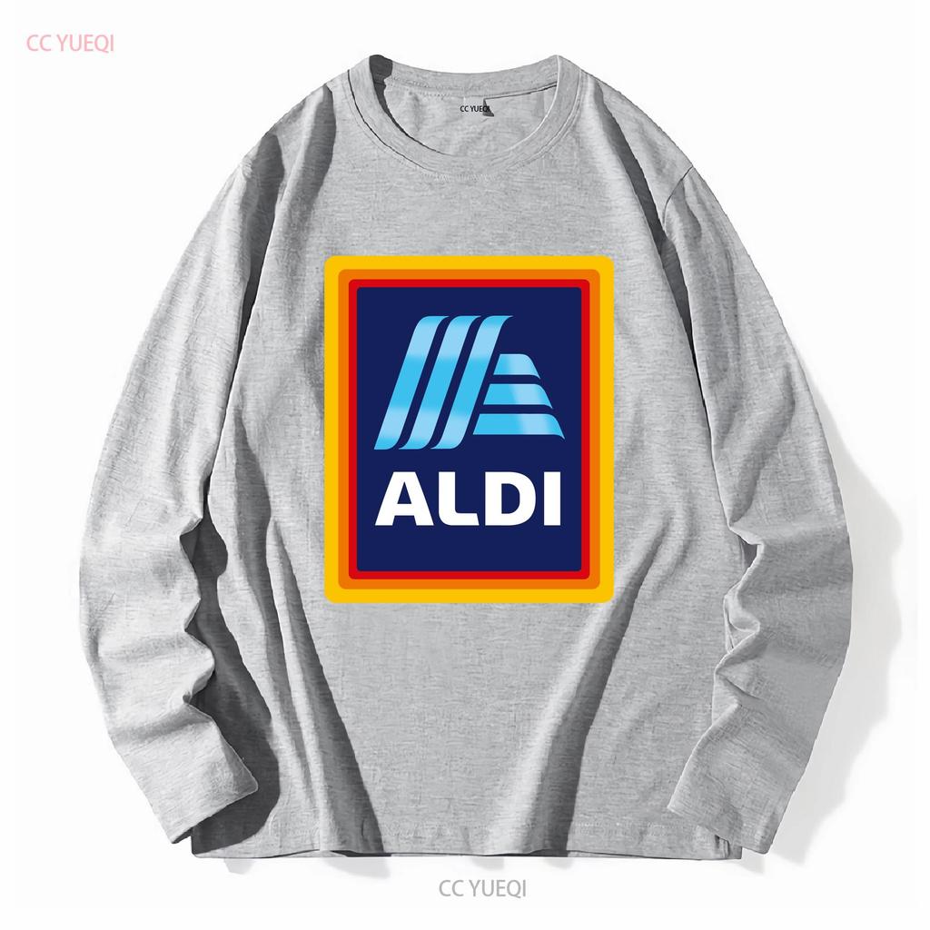 Neues ALDI Supermarkt Lebensmittelgeschäft Logo T-Shirt Lustig Größe S bis 5XL Vintage Gewaschene Mode Atmungsaktiv Stilvoll Lässig homme