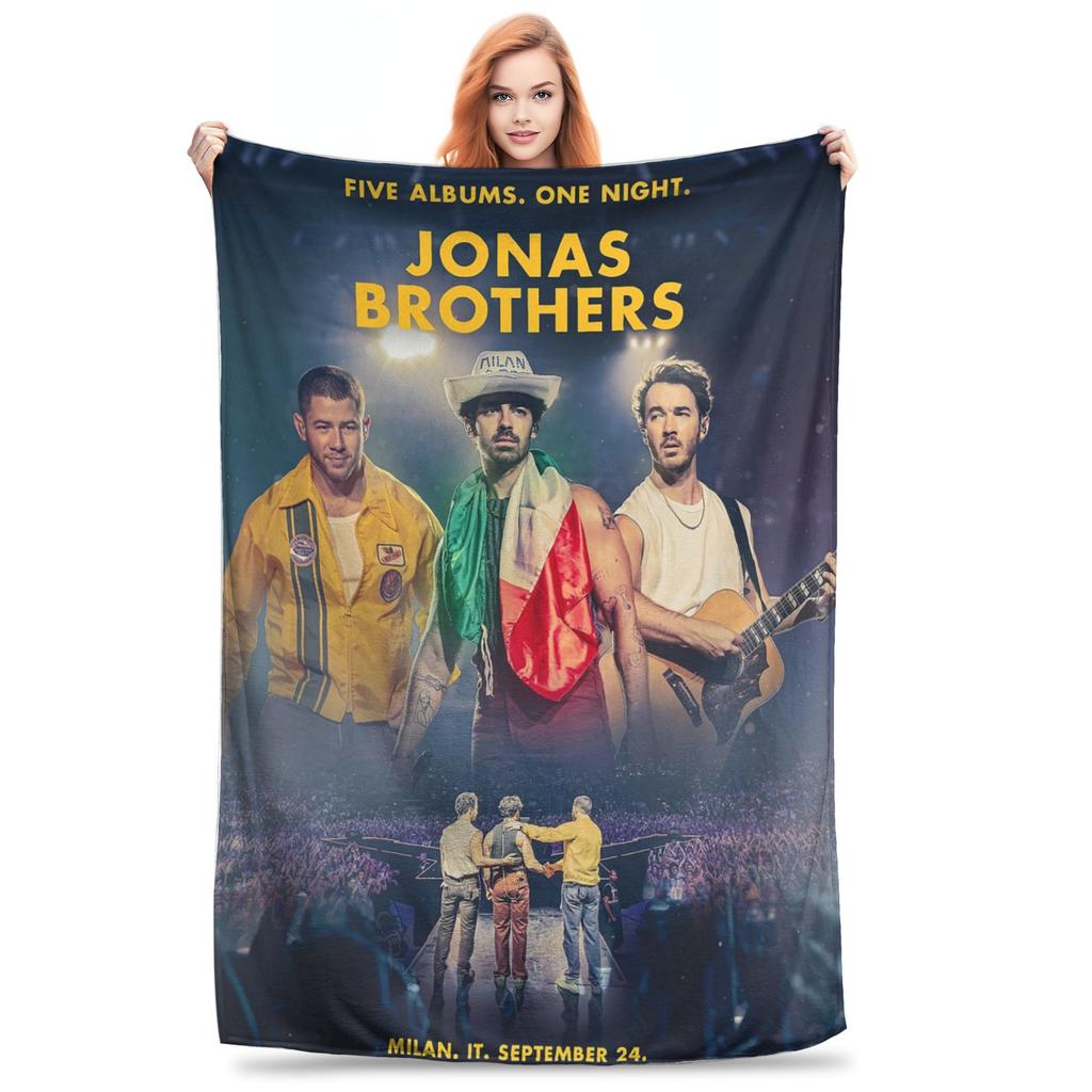 Vintage The Eras Tour 2023 Jonas Brothers JB The Album Blanket Flannel Sofa Throw Blanket for Bedroom Travel Throws Bedspread