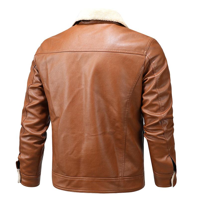 Men's Retro PU Jackets Slim Fit 