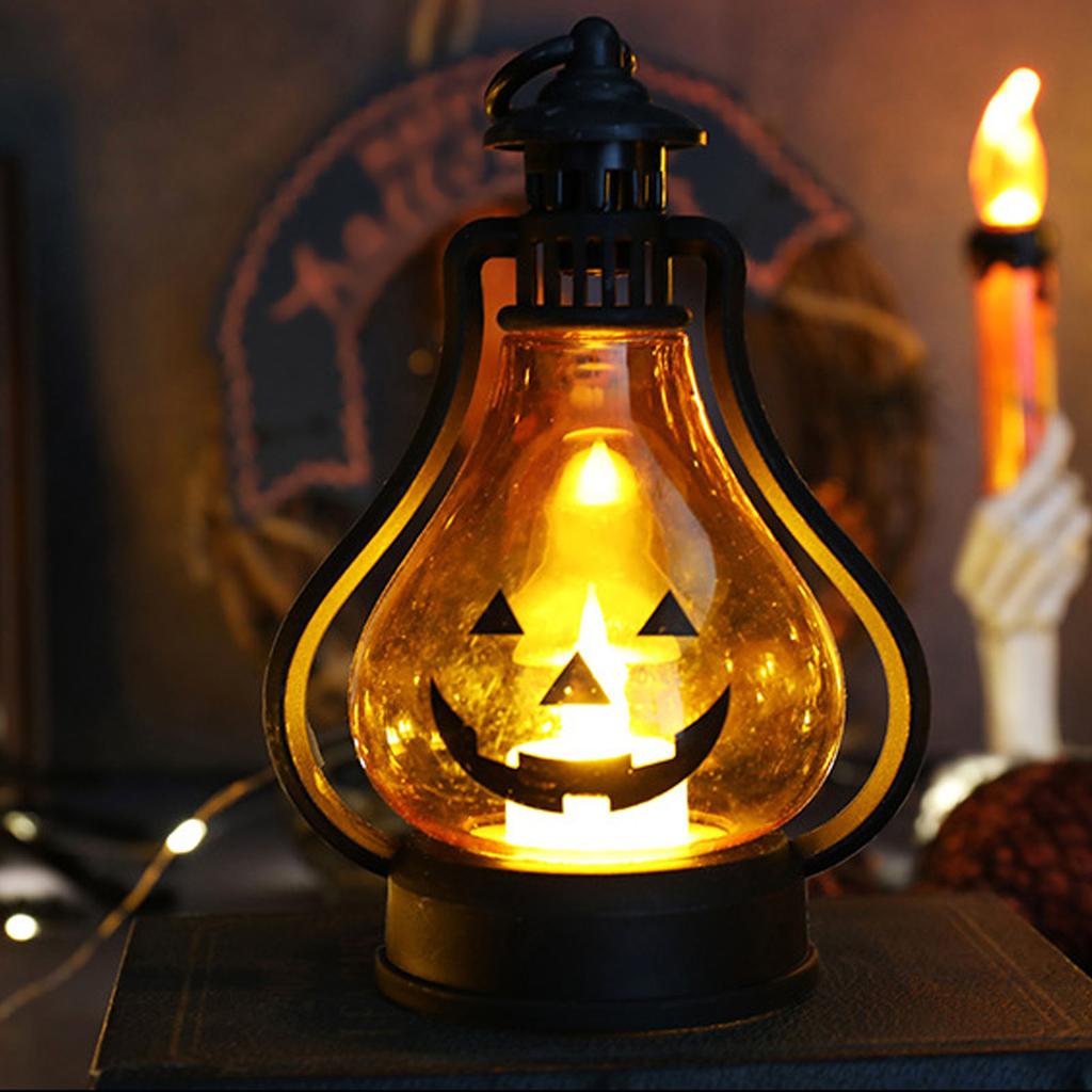 Linterna de Calabaza de Halloween Mesa de Minibar Escritorio Decorativo Vela Linterna Colgante