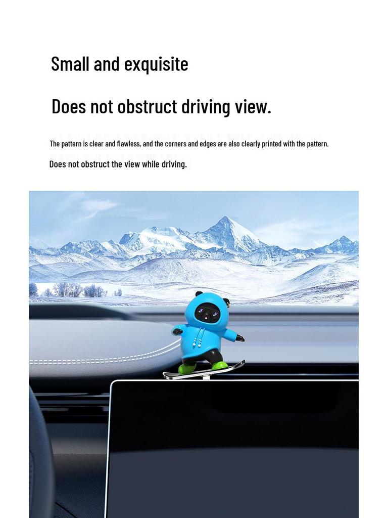 Hot-Selling Car Skateboard Bear Ornament – Creative DIY Wiggle Bear Cartoon Decoration