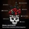 Gothic Skull Rose Bouquet Building Blocks Set Skeleton Flower Pot Bricks Toy Adult Home Decor Horror Aesthetic Gift
