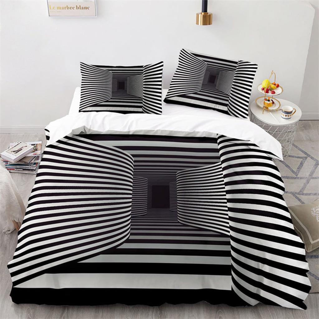 Spiral Swirl Psychedelic Bohemian Stylish Tripy Patern Mplusala Geometric Soft durable Quality Duvet Cover for Women Men Tens Bedrom Rations Warm