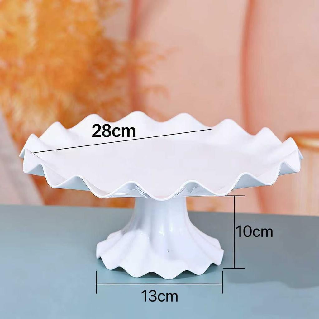 1PC Dessert Cake Stand Tray for Afternoon Tea Wedding Birthday Party Display Cold Meal Tea Break Elegant Tableware Accessory