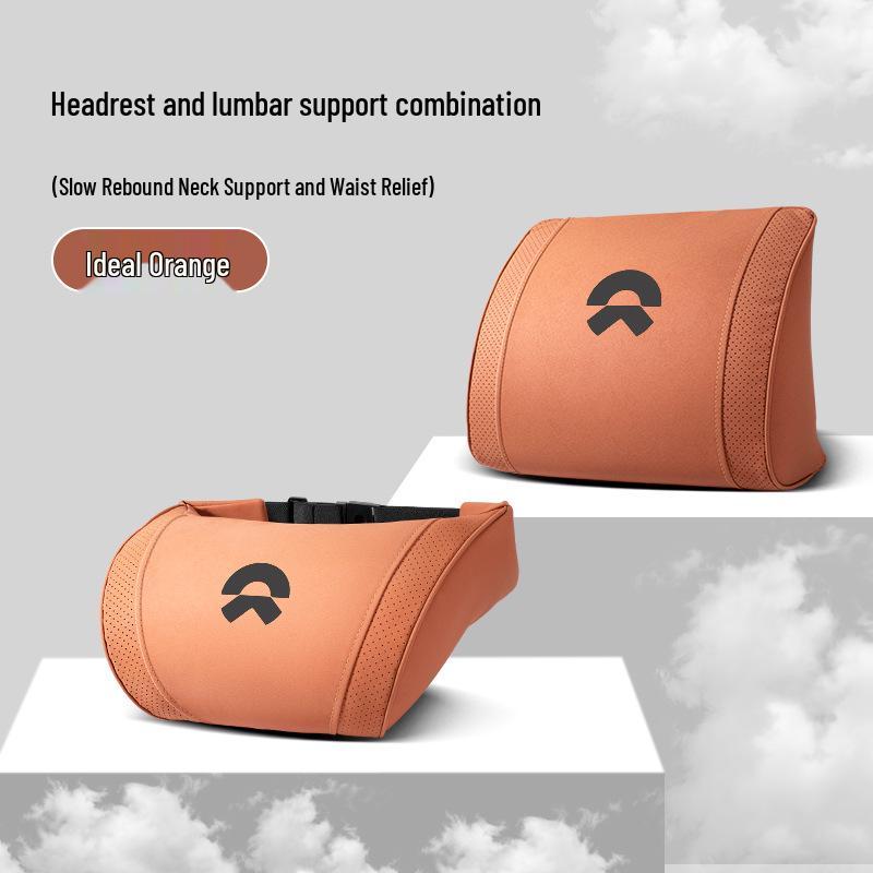 Nio ET5/ES6/ES8/EC6/ES7 Compatible Neck & Lumbar Support Pillow for All-Season Car Seat Comfort