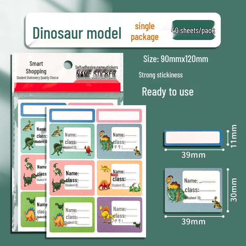 Self-Adhesive Name Stickers: Book, Water Bottle & Kindergarten Labels for Elementary Students
