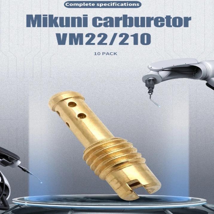 10Pcs Pilot Jets Carburetor For MIKUNI VM TM TMX Carburador VM22/210 TZR250 3XV EN125 AX100 Slow Jet Injectors Nozzle Gicleur