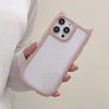 INS Cute Cartoon Cat Ear Clear Acrylic Case For iPhone 15 14 13 12 Pro Max 11 Soft Bumper Shockproof Transparent Hard Back Cover